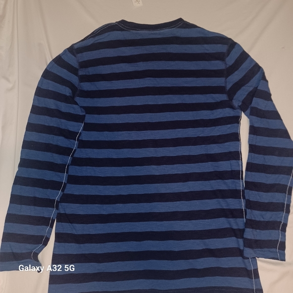 Gap Mens 1969 Blue Stripped Long Sleeve T- Shirt Size L - Picture 5 of 14